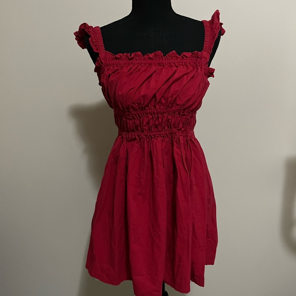 ASOS Red Ruffled Dress - Picture 2 of 7